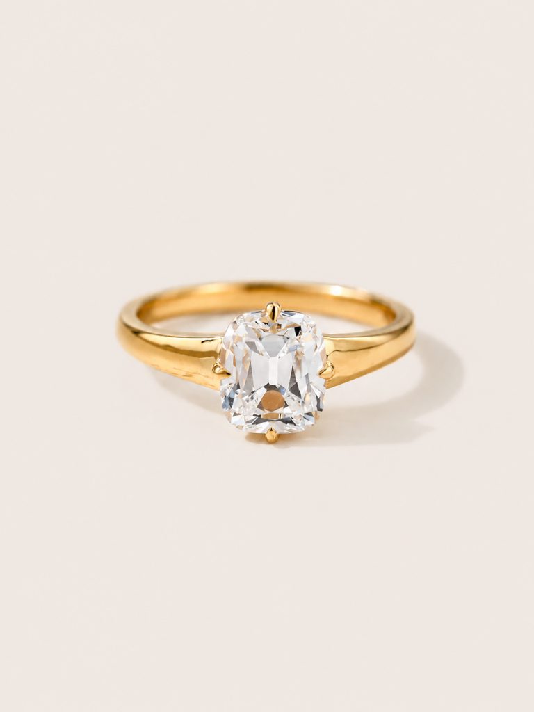 Infinity Twist Two-Tier Band — Half Pavé Round Brilliant
