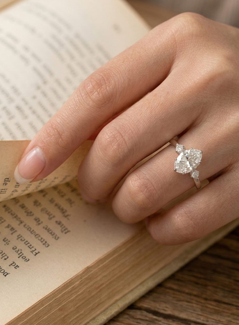 Oval Modified Brilliant Three-Stone Diamond Ring