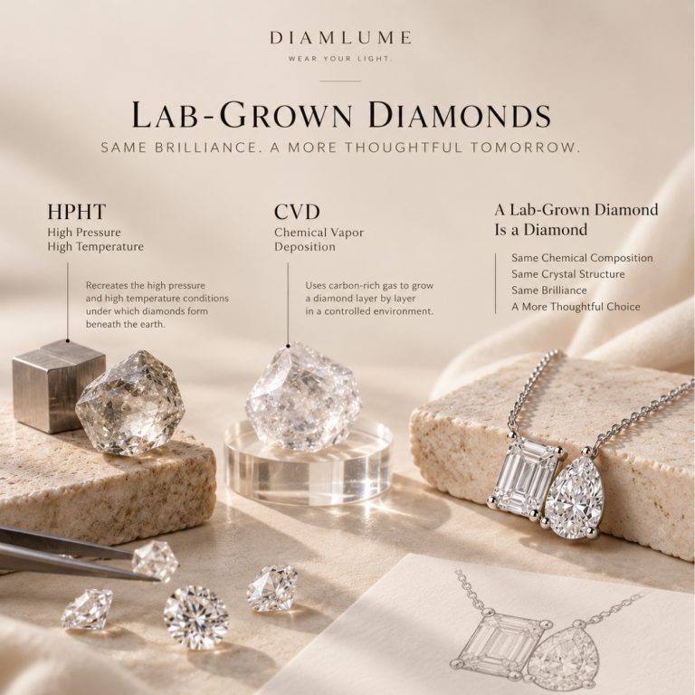 Lab-Grown Diamonds Explained: HPHT, CVD, and the Difference from Moissanite
